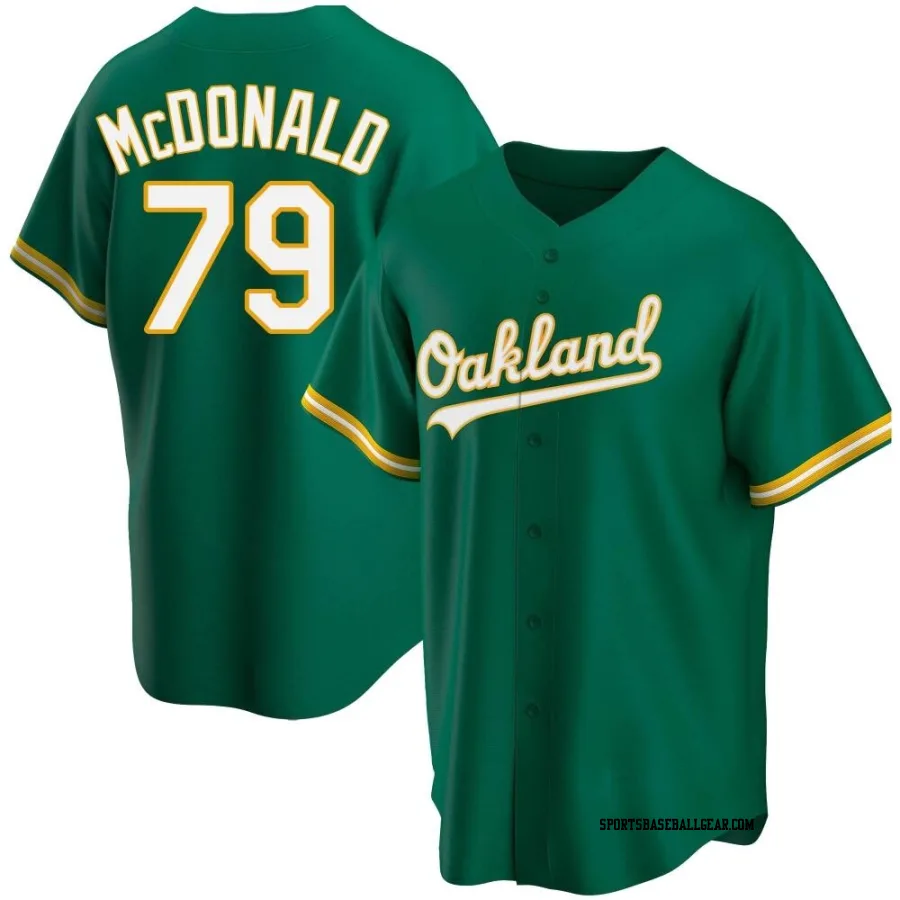 Mickey McDonald Men's Oakland Athletics Green Replica Kelly Alternate Jersey