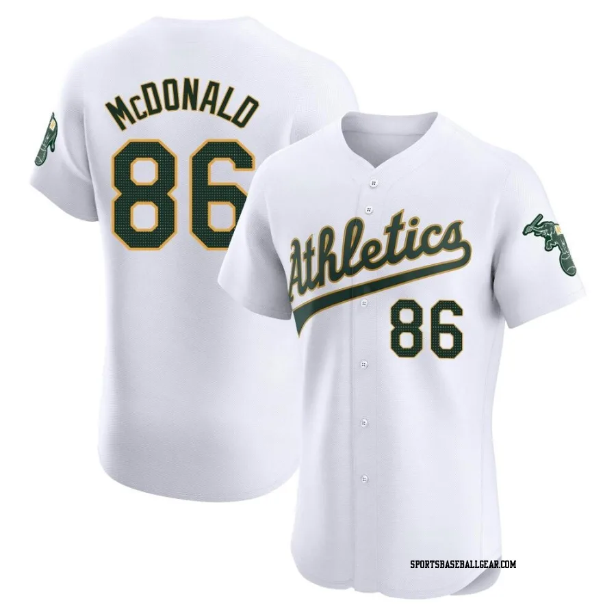 Mickey McDonald Men's Oakland Athletics White Elite Home Jersey