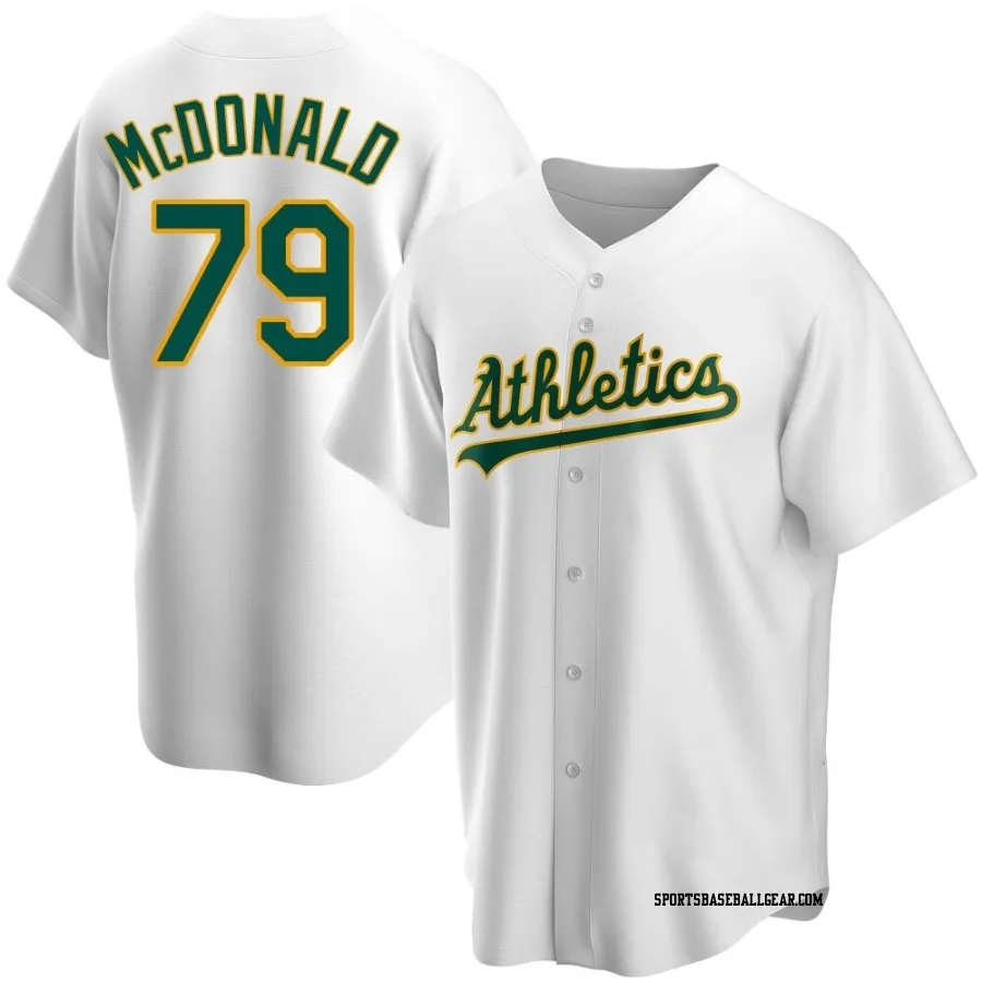 Mickey McDonald Men's Oakland Athletics White Replica Home Jersey