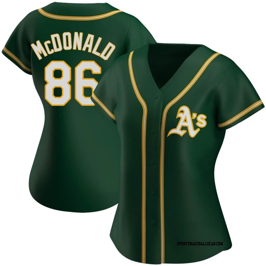 Mickey McDonald Women's Oakland Athletics Green Authentic Alternate Jersey