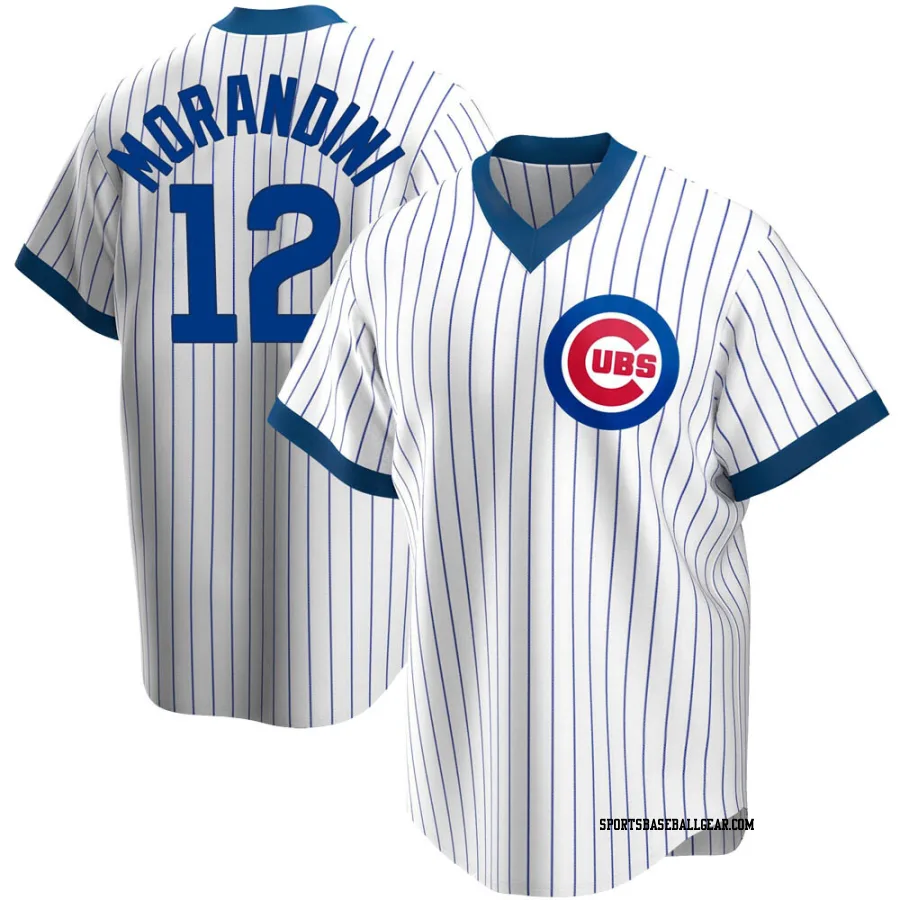 Mickey Morandini Men's Chicago Cubs White Replica Home Cooperstown Collection Jersey