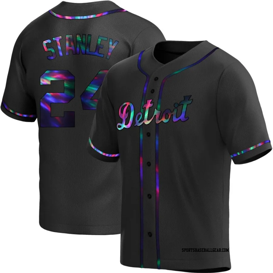 Mickey Stanley Men's Detroit Tigers Black Holographic Replica Alternate Jersey