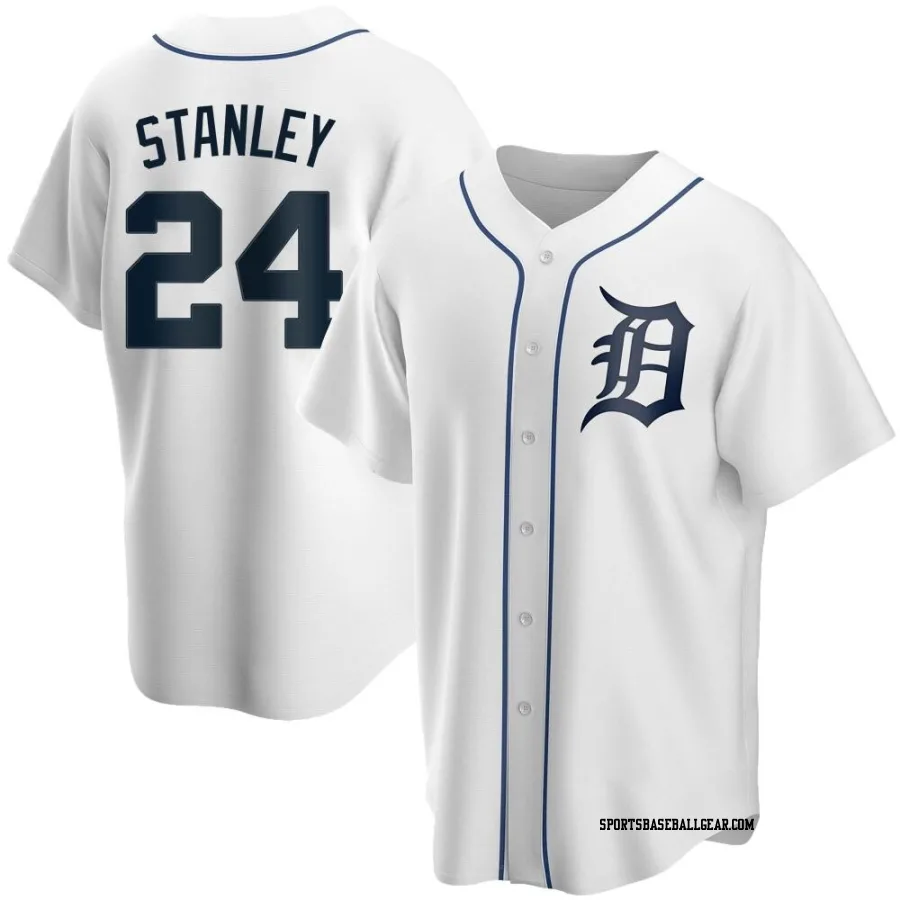 Mickey Stanley Youth Detroit Tigers White Replica Home Jersey