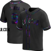 Miguel Amaya Men's Chicago Cubs Black Holographic Replica Alternate Jersey