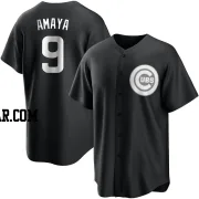 Miguel Amaya Men's Chicago Cubs Black/White Replica Jersey