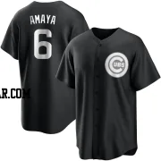 Miguel Amaya Men's Chicago Cubs Black/White Replica Jersey