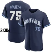 Miguel Amaya Men's Chicago Cubs Navy Authentic 2021 City Connect Jersey