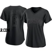 Miguel Amaya Women's Chicago Cubs Black Authentic Pitch Fashion Jersey