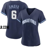 Miguel Amaya Women's Chicago Cubs Navy Authentic 2021 City Connect Jersey