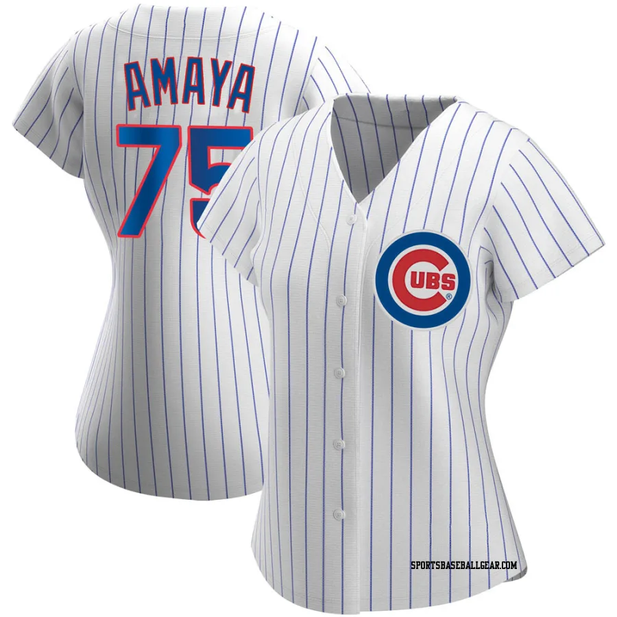 Miguel Amaya Women's Chicago Cubs White Authentic Home Jersey