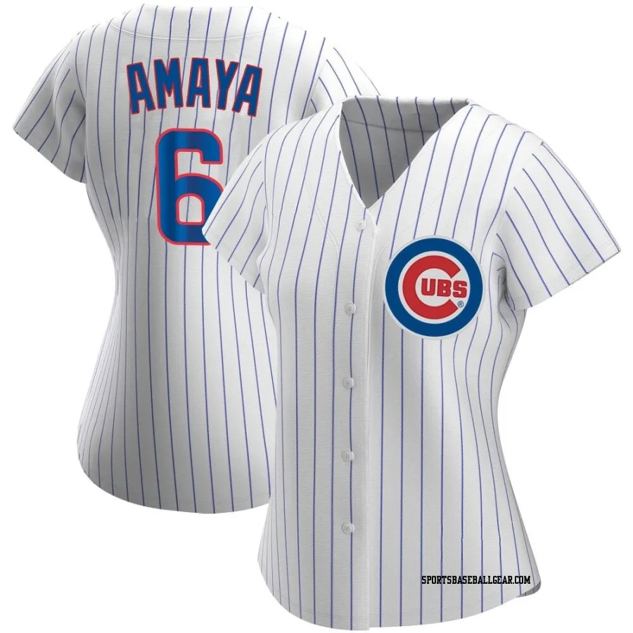 Miguel Amaya Women's Chicago Cubs White Authentic Home Jersey