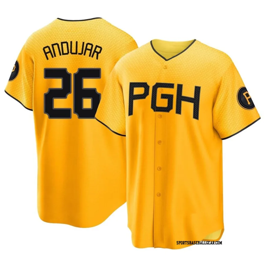 Miguel Andujar Youth Pittsburgh Pirates Gold Replica 2023 City Connect Jersey