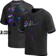 Miguel Cabrera Men's Detroit Tigers Black Holographic Replica Alternate Jersey