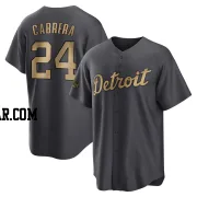 Miguel Cabrera Men's Detroit Tigers Charcoal Game Replica 2022 All-Star Jersey