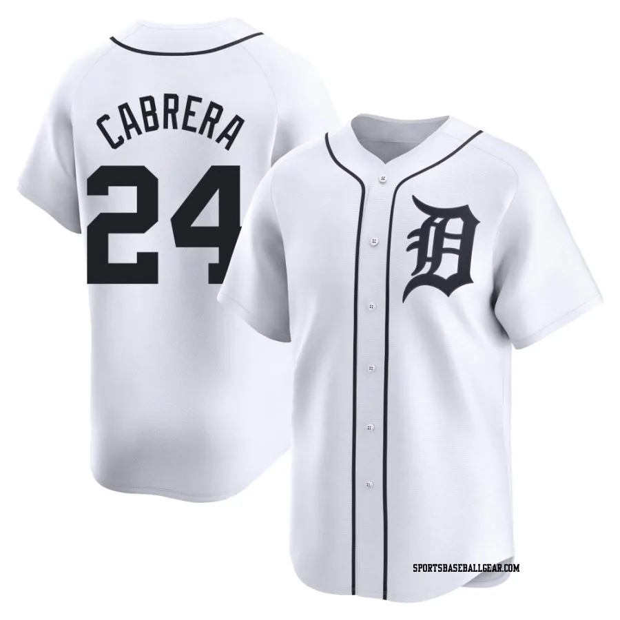 Miguel Cabrera Men's Detroit Tigers White Limited Home Jersey