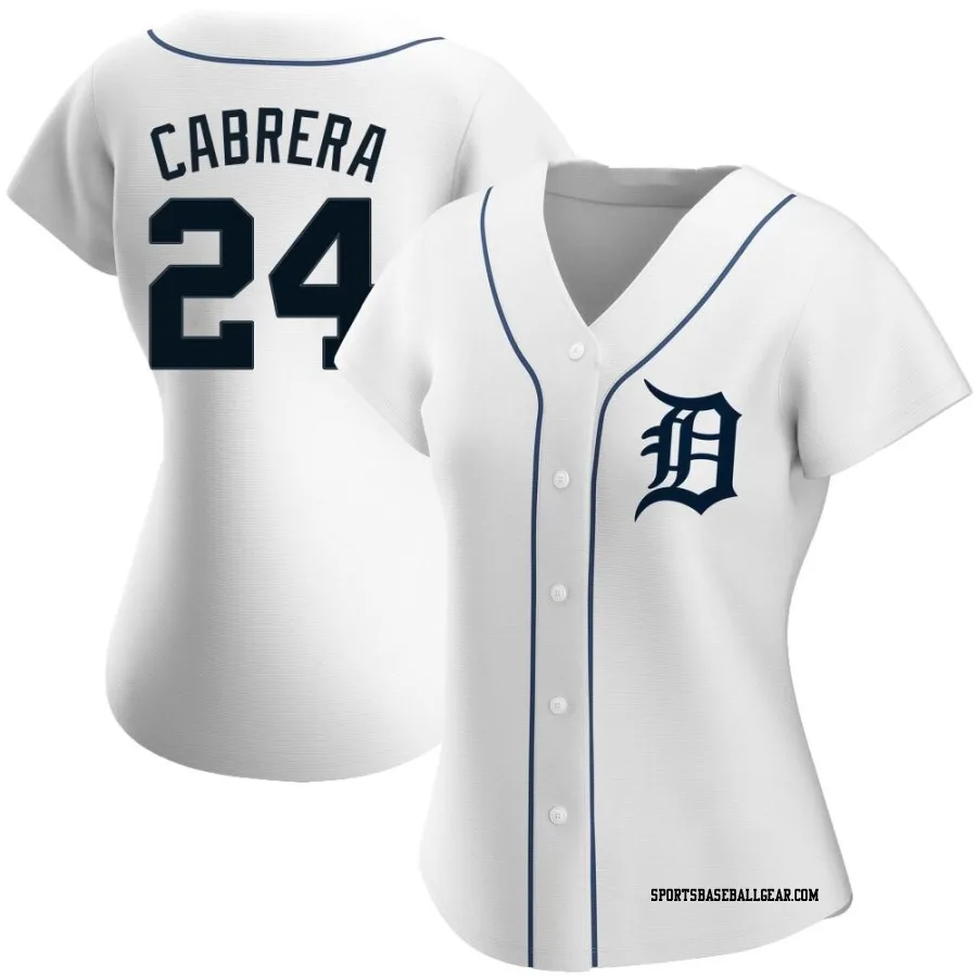 Miguel Cabrera Women's Detroit Tigers White Authentic Home Jersey