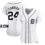 Miguel Cabrera Women's Detroit Tigers White Limited Home Jersey