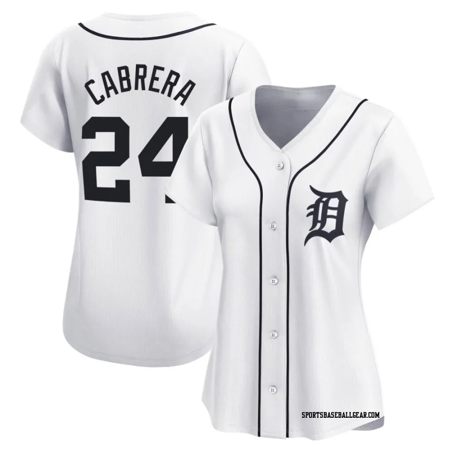 Miguel Cabrera Women's Detroit Tigers White Limited Home Jersey