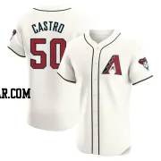 Miguel Castro Men's Arizona Diamondbacks Cream Elite Home Jersey