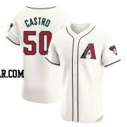 Miguel Castro Men's Arizona Diamondbacks Cream Elite Home Patch Jersey