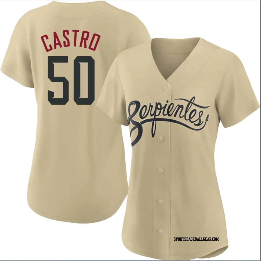 Miguel Castro Women's Arizona Diamondbacks Gold Authentic 2021 City Connect Cool Base Jersey