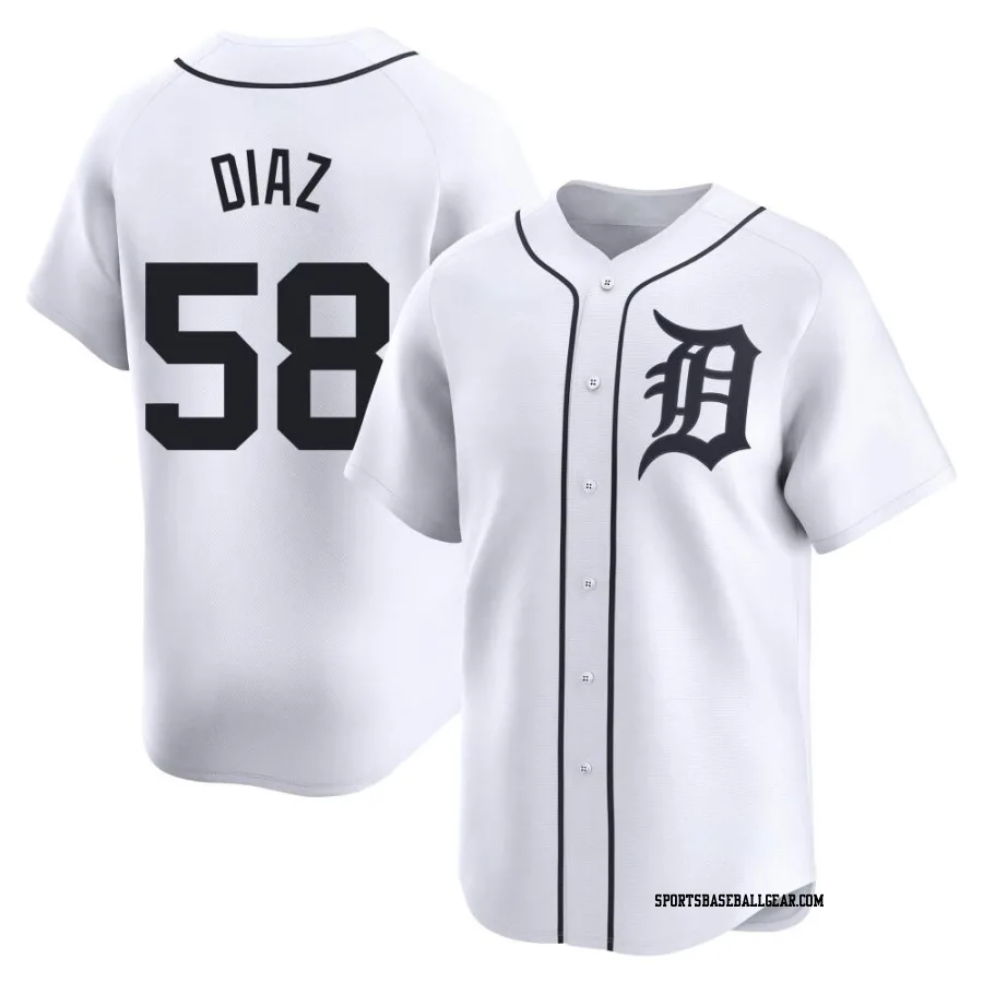 Miguel Diaz Men's Detroit Tigers White Limited Home Jersey