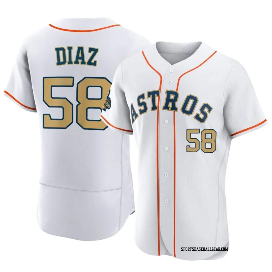 Miguel Diaz Men's Houston Astros Gold Authentic White 2023 Collection Jersey