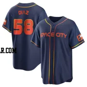 Miguel Diaz Men's Houston Astros Navy Replica 2022 City Connect Jersey