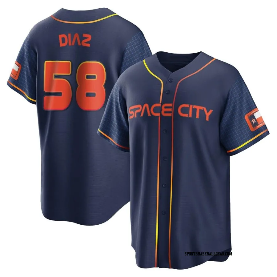 Miguel Diaz Men's Houston Astros Navy Replica 2022 City Connect Jersey