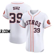 Miguel Diaz Men's Houston Astros White Elite Home Patch Jersey