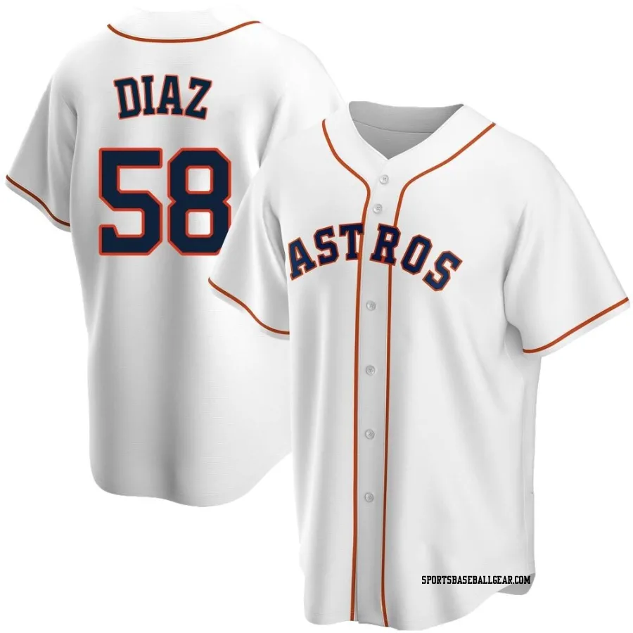 Miguel Diaz Men's Houston Astros White Replica Home Jersey