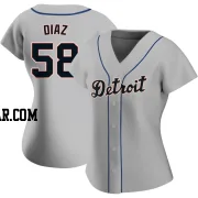 Miguel Diaz Women's Detroit Tigers Gray Authentic Road Jersey