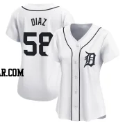 Miguel Diaz Women's Detroit Tigers White Limited Home Jersey