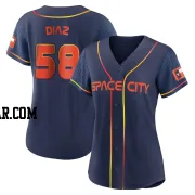 Miguel Diaz Women's Houston Astros Navy Authentic 2022 City Connect Jersey