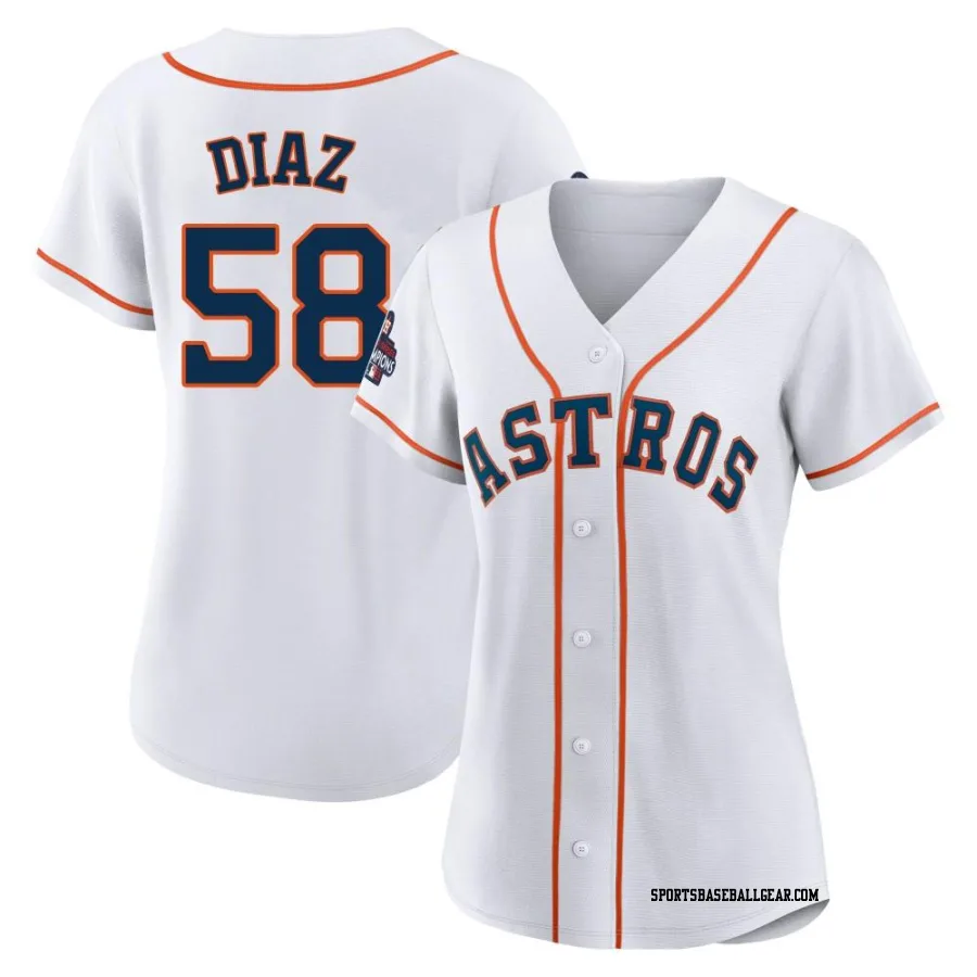 Miguel Diaz Women's Houston Astros White Authentic 2022 World Series Champions Home Jersey