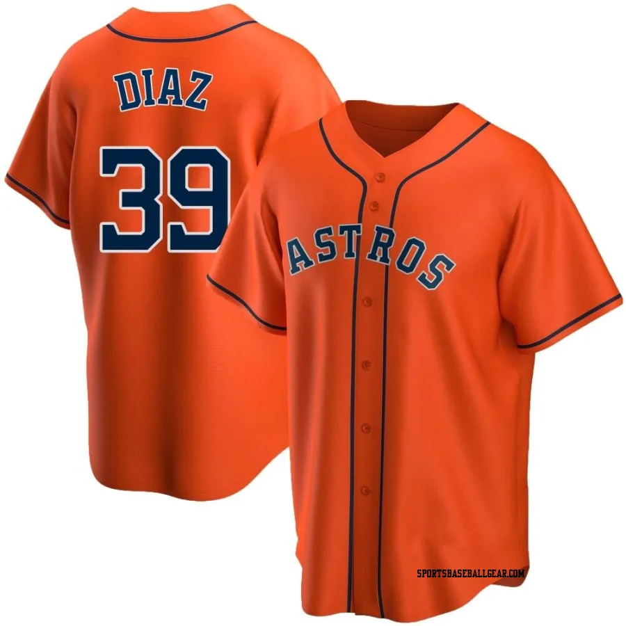 Miguel Diaz Youth Houston Astros Orange Replica Alternate Jersey