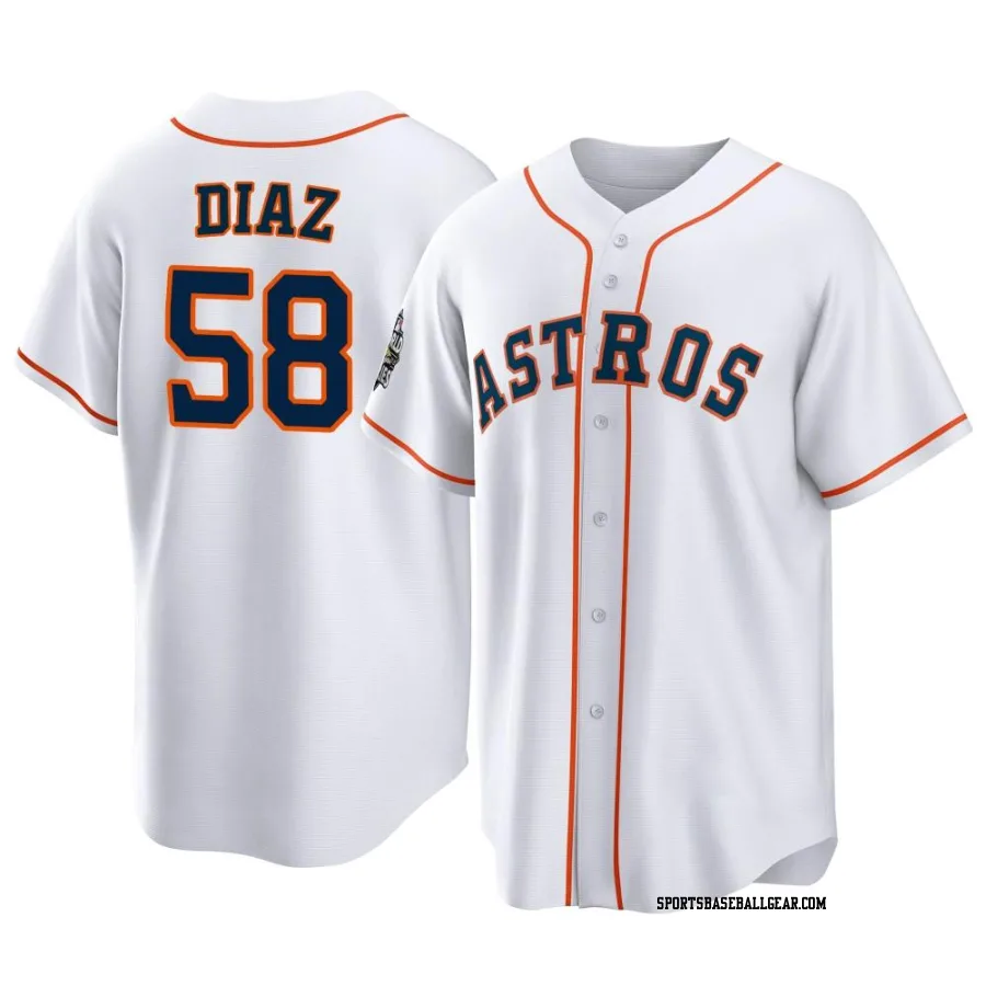 Miguel Diaz Youth Houston Astros White Replica 2022 World Series Home Jersey