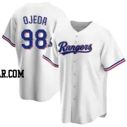 Miguel Ojeda Men's Texas Rangers White Replica Home 2023 World Series Champions Jersey