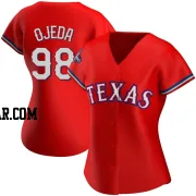 Miguel Ojeda Women's Texas Rangers Red Authentic Alternate 2023 World Series Champions Jersey