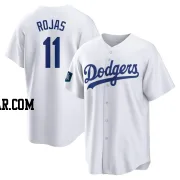 Miguel Rojas Youth Los Angeles Dodgers White Replica 2024 World Tour Seoul Series Home Jersey