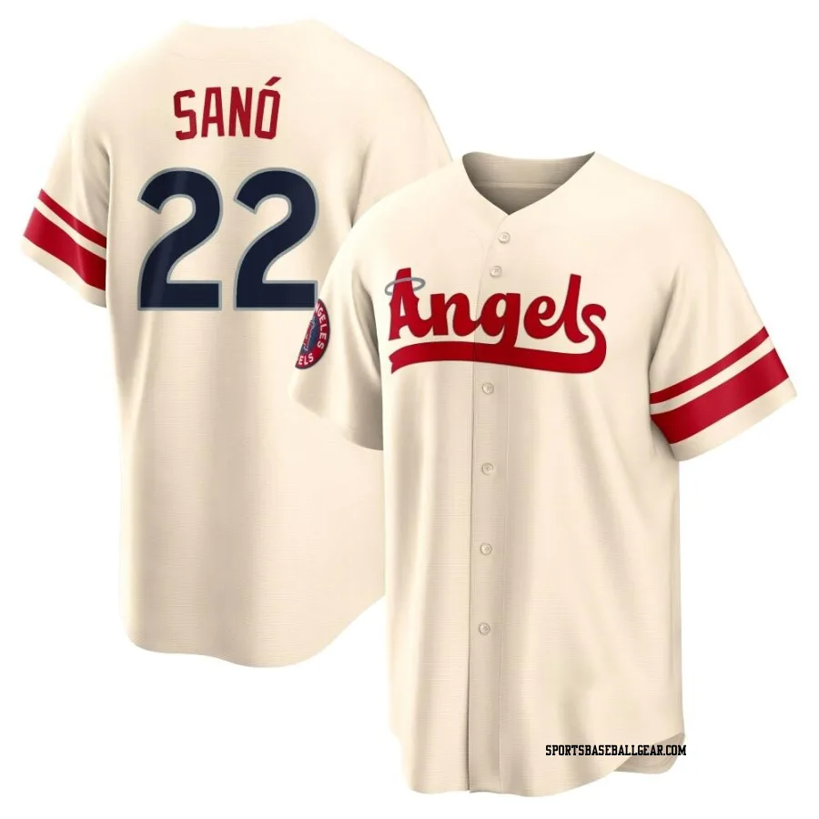 Miguel Sano Men's Los Angeles Angels Cream Replica 2022 City Connect Jersey