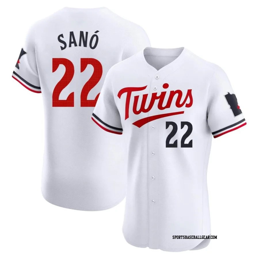 Miguel Sano Men's Minnesota Twins White Elite Home Jersey