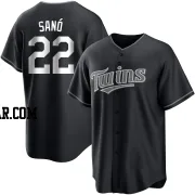 Miguel Sano Youth Minnesota Twins Black/White Replica Jersey