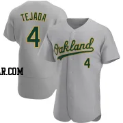 Miguel Tejada Men's Oakland Athletics Gray Authentic Road Jersey