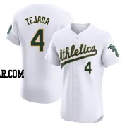 Miguel Tejada Men's Oakland Athletics White Elite Home Jersey