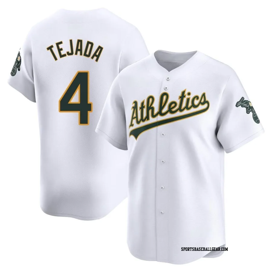 Miguel Tejada Men's Oakland Athletics White Limited Home Jersey