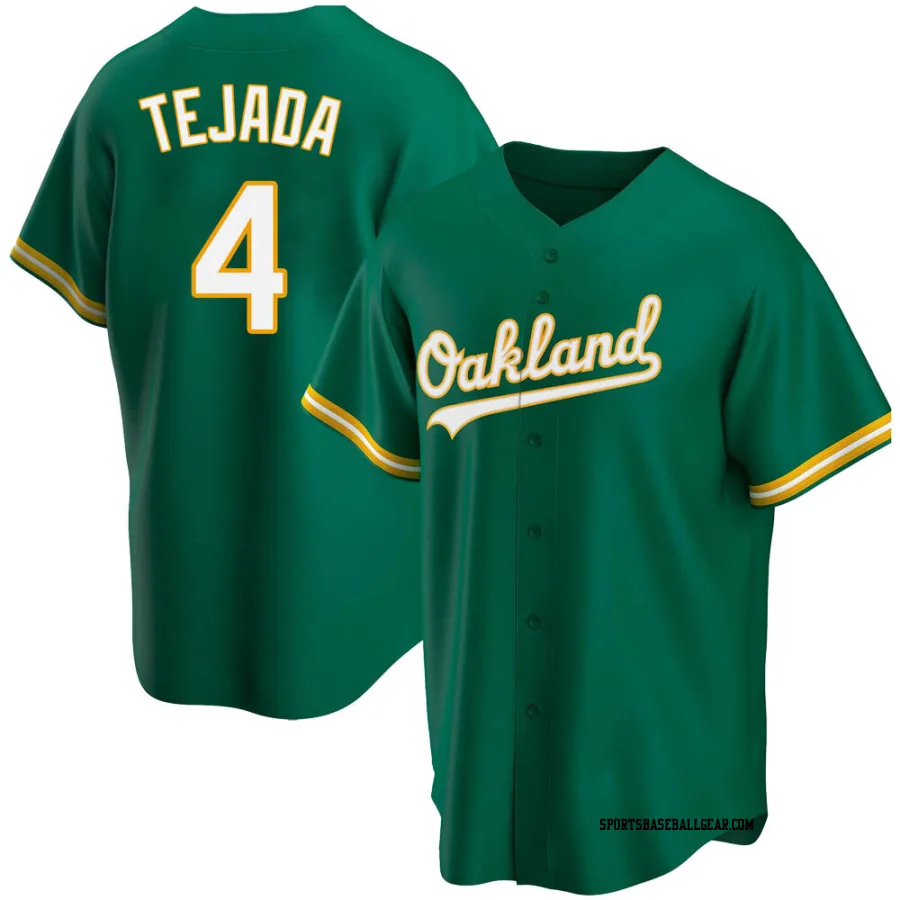 Miguel Tejada Youth Oakland Athletics Green Replica Kelly Alternate Jersey