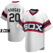 Miguel Vargas Men's Chicago White Sox White Replica Cooperstown Collection Jersey