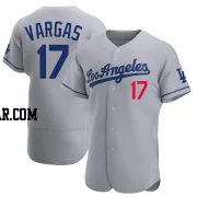 Miguel Vargas Men's Los Angeles Dodgers Gray Authentic Away Jersey