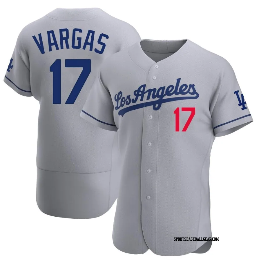 Miguel Vargas Men's Los Angeles Dodgers Gray Authentic Away Jersey